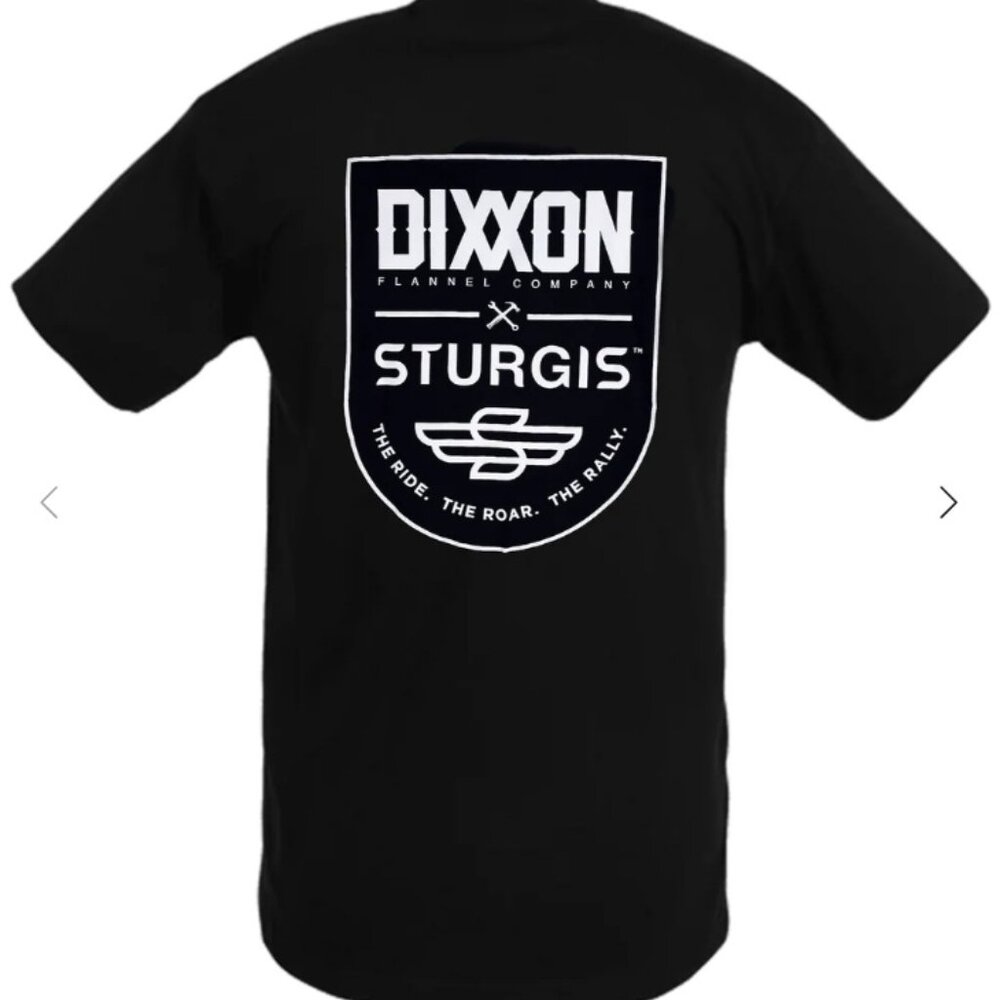 DIXXON Sturgis SD Ride Roar Rally Badge T Shirt Black NEW Men's XL